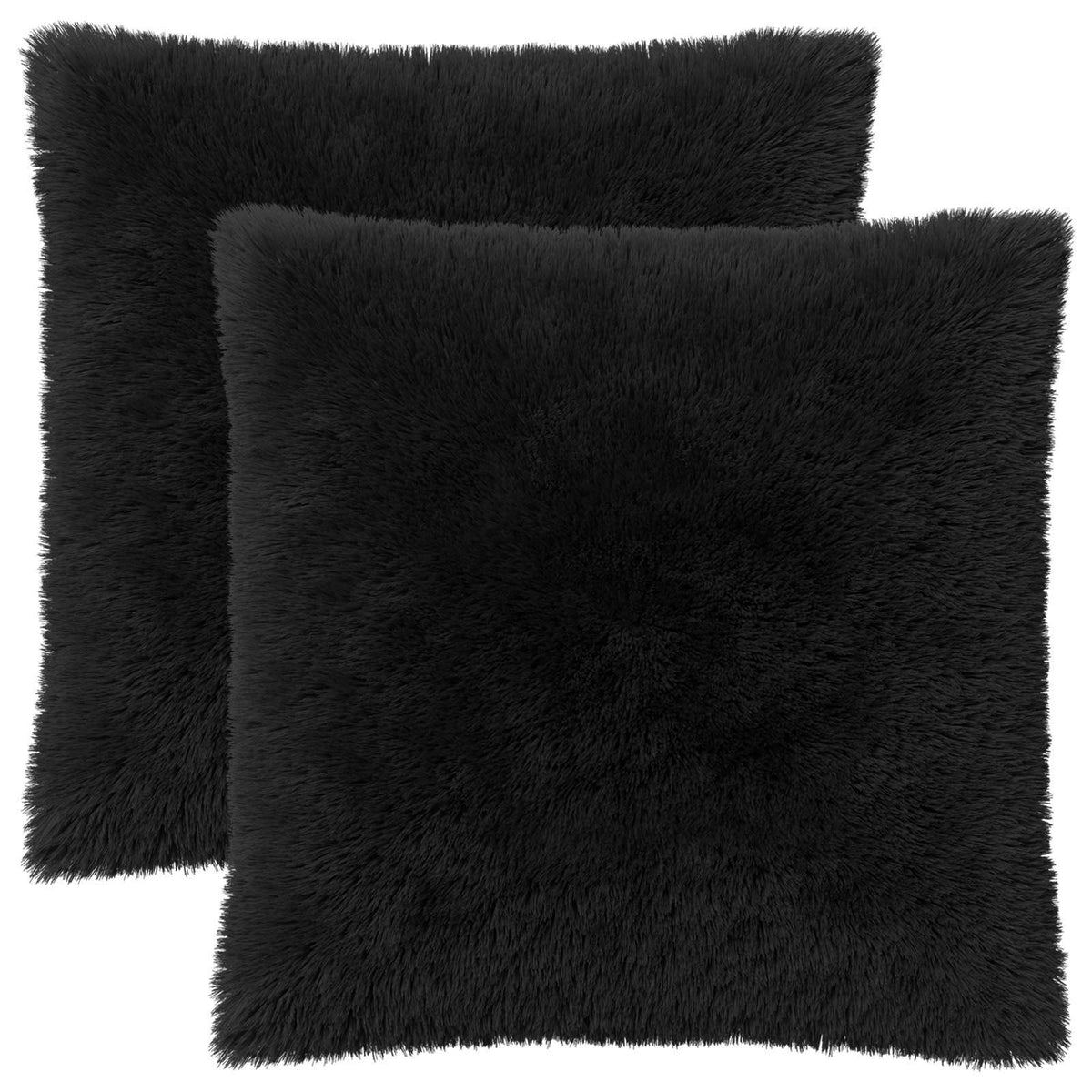 Presvlaka za jastuk 2 pcs HEERLEN Crna 80 x 80 cm PV flis
