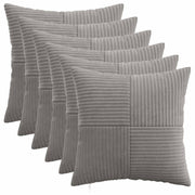 Presvlaka za jastuk 6 pcs ALMELO Svjetlosiva 30 x 30 cm Kord