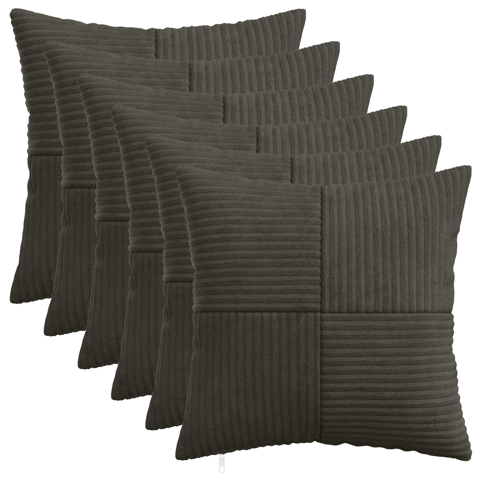Presvlaka za jastuk 6 pcs ALMELO Antracit 35 x 35 cm Kord