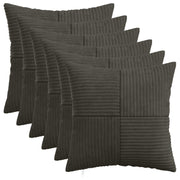 Presvlaka za jastuk 6 pcs ALMELO Antracit 35 x 35 cm Kord