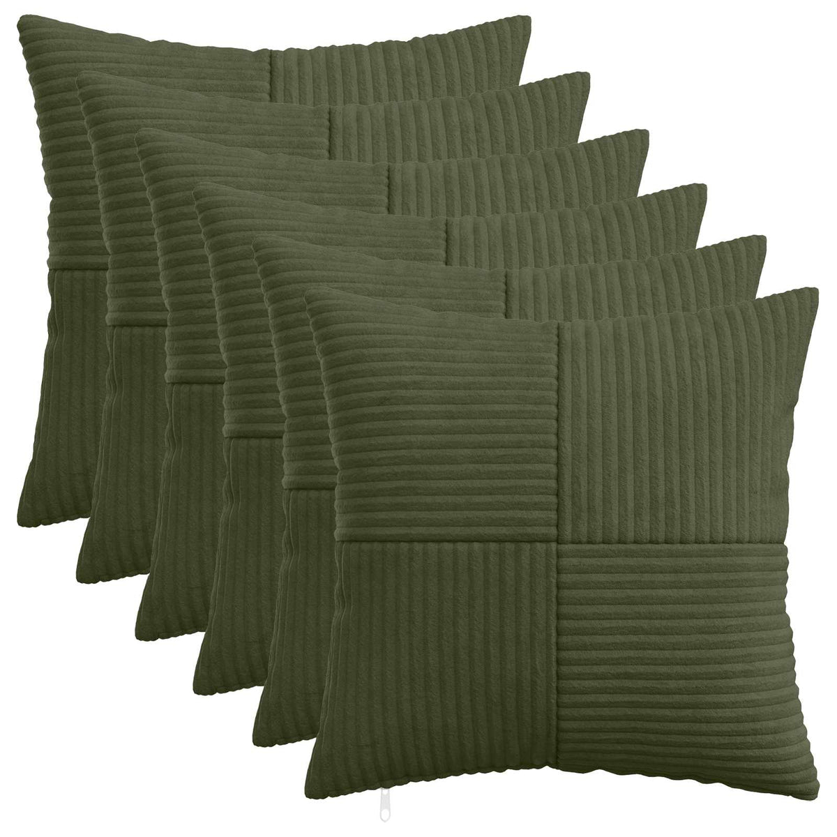 Presvlaka za jastuk 6 pcs ALMELO Zelena 35 x 35 cm Kord