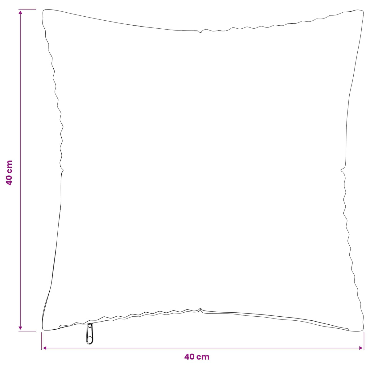 Presvlaka za jastuk 12 pcs ALMELO Krem 40 x 40 cm Kord