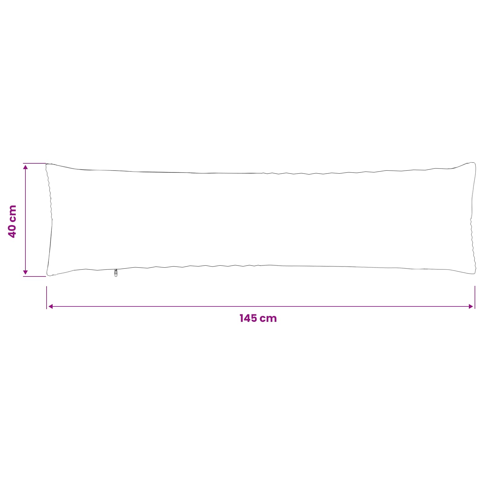 Presvlaka za jastuk 2 pcs ALMELO Crvena narančasta 40 x 145 cm