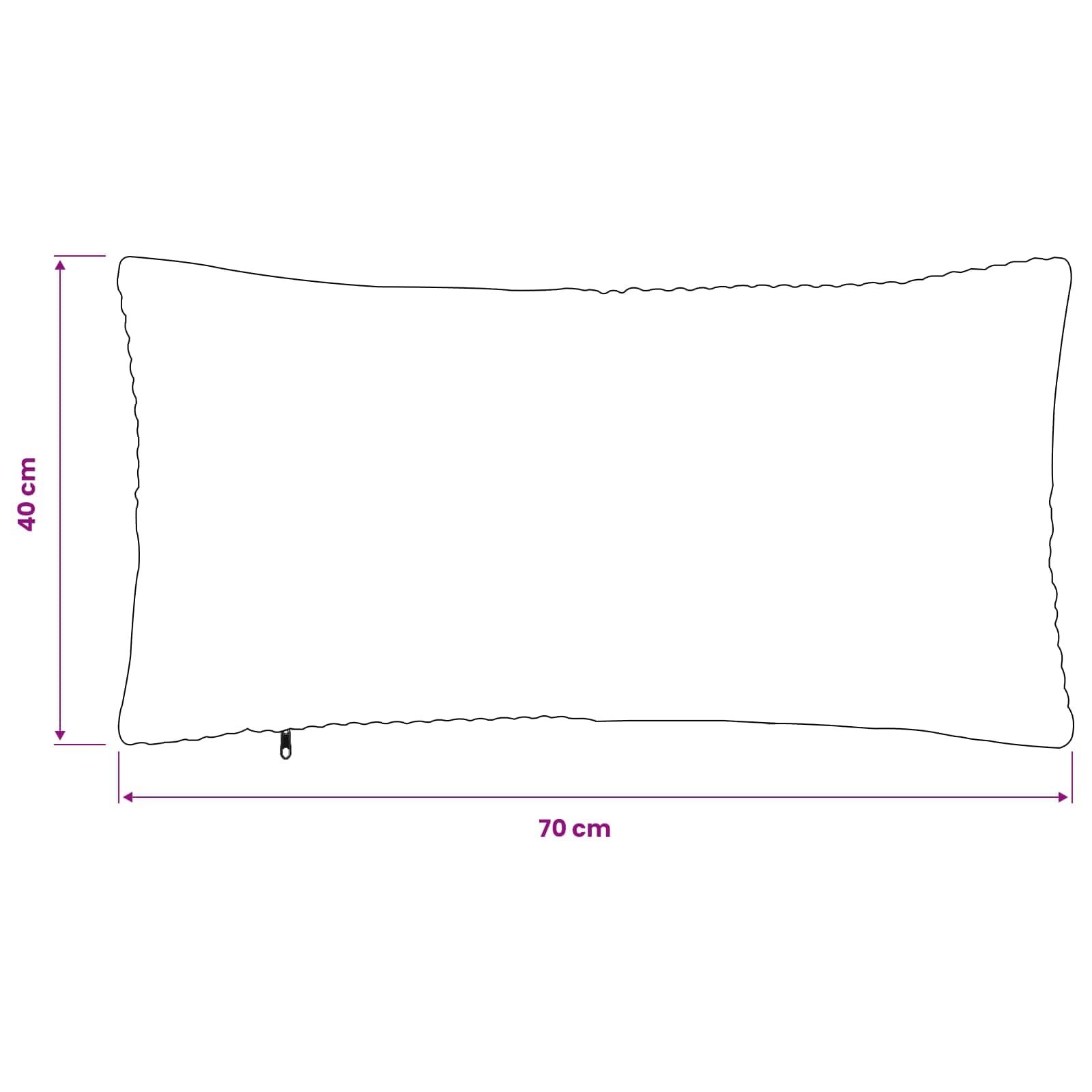 Presvlaka za jastuk 2 pcs ALMELO Crvena narančasta 40 x 70 cm