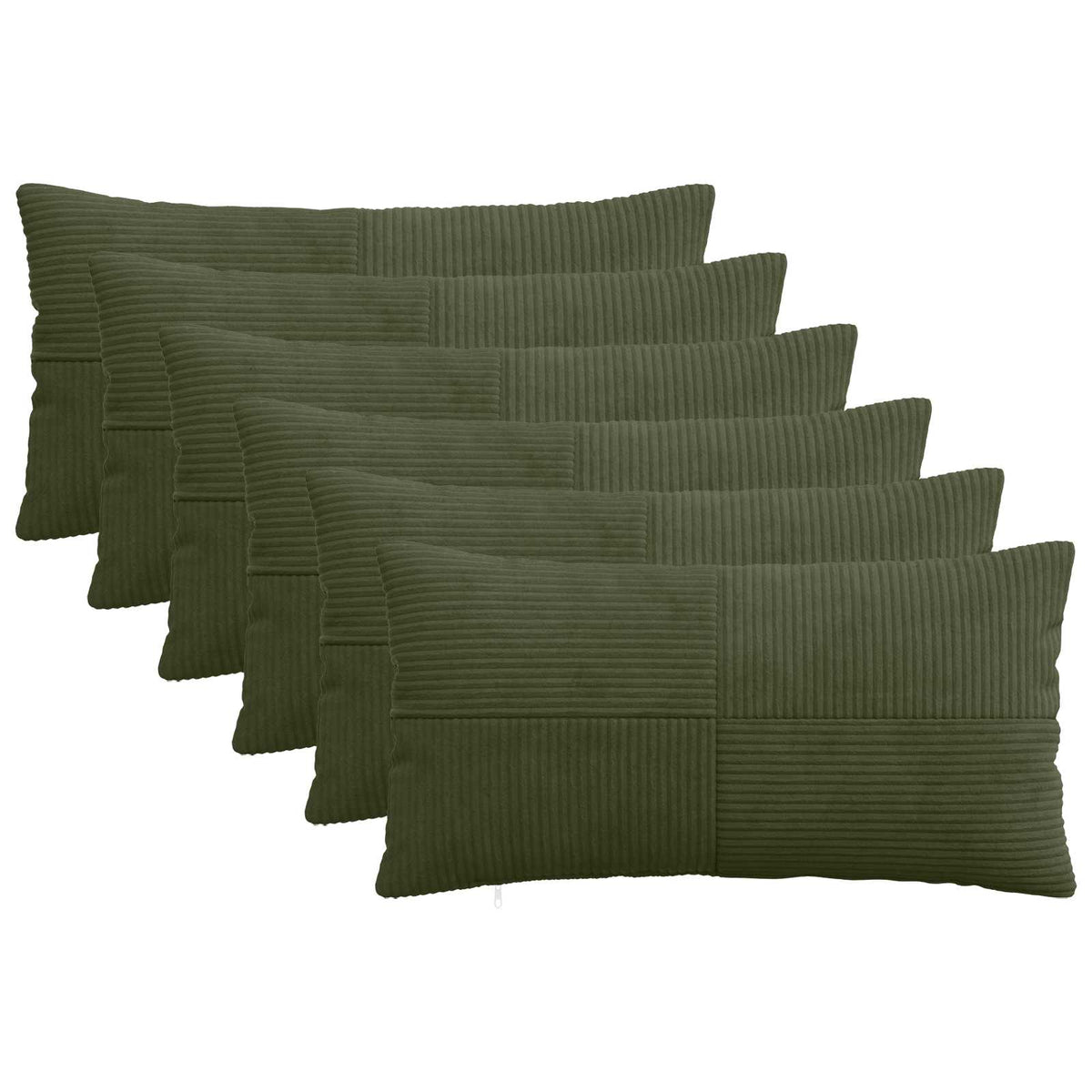 Presvlaka za jastuk 6 pcs ALMELO Zelena 40 x 70 cm Kord