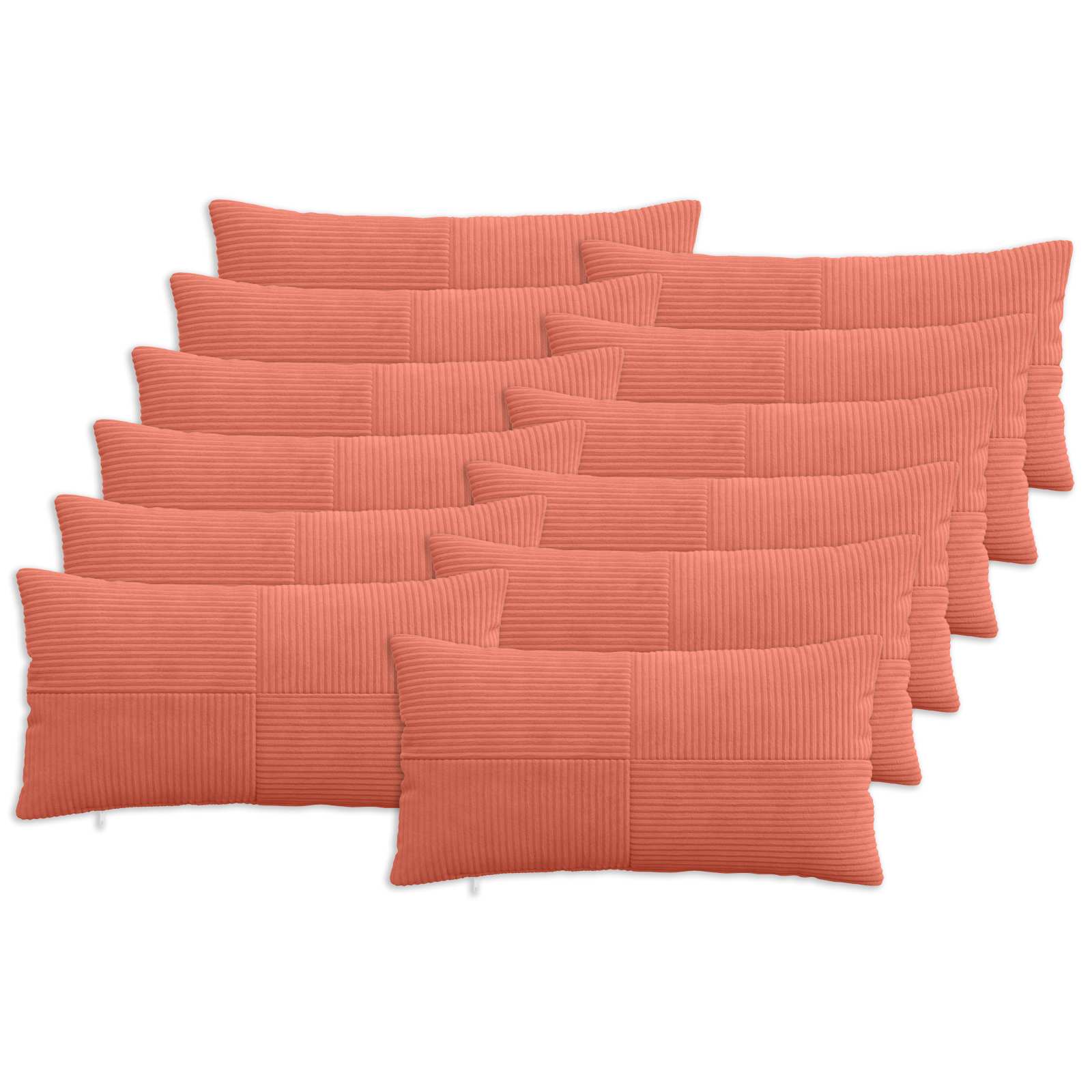 Presvlaka za jastuk 12 pcs ALMELO Crvena narančasta 40 x 80 cm