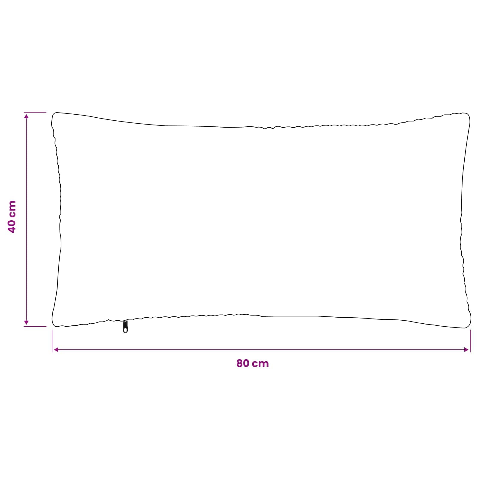Presvlaka za jastuk 12 pcs ALMELO Crvena narančasta 40 x 80 cm