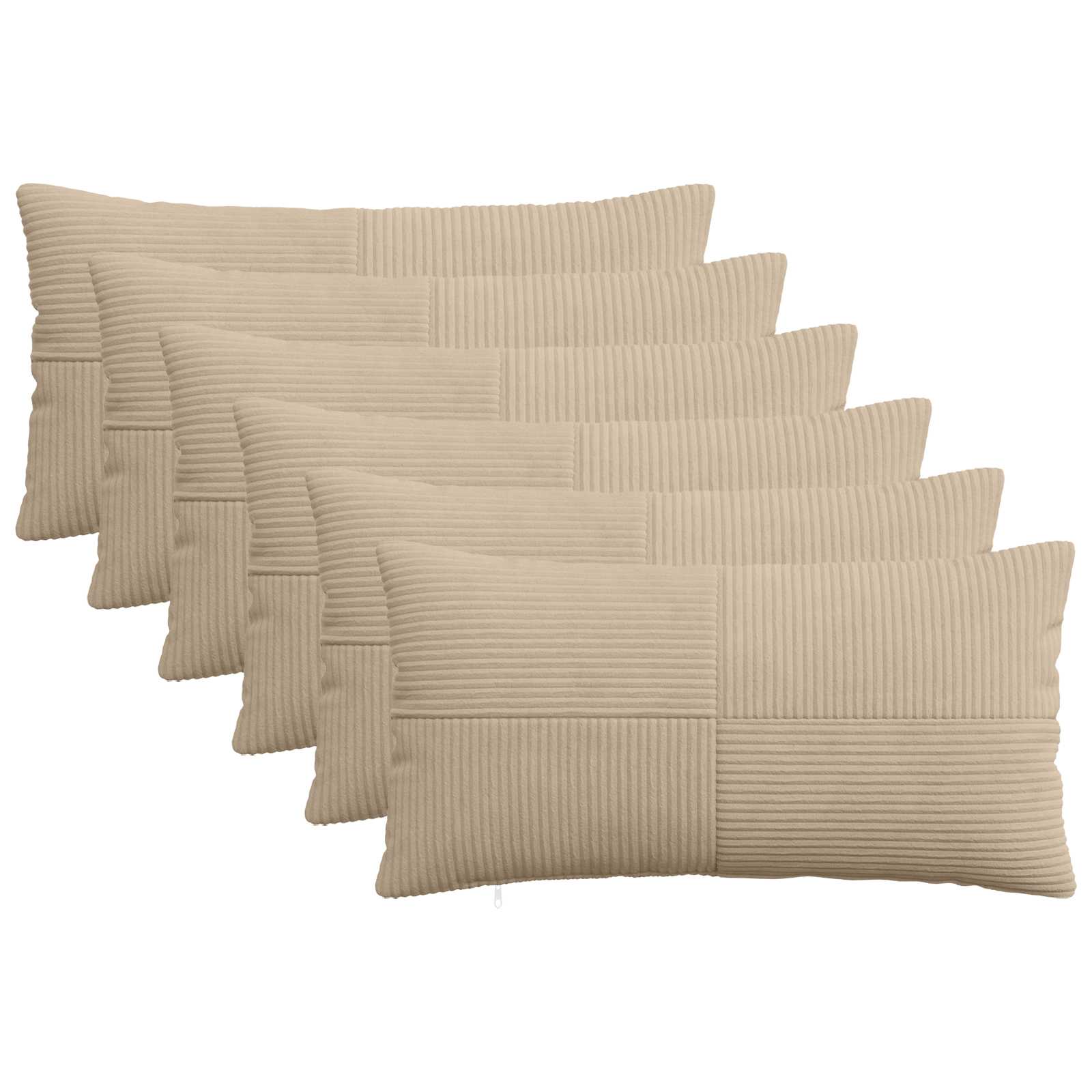 Presvlaka za jastuk 6 pcs ALMELO Sivosmeđa 40 x 80 cm Kord