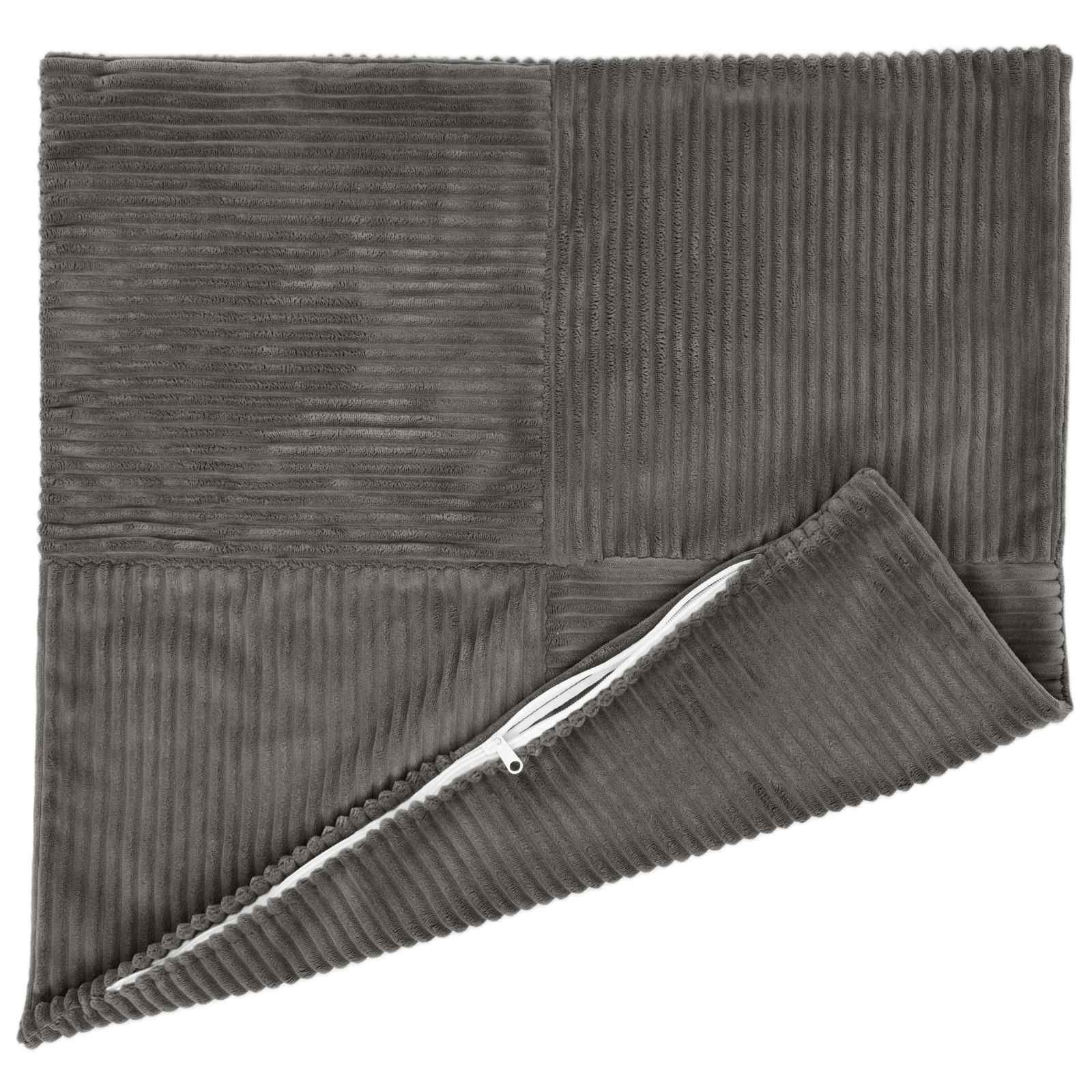 Presvlaka za jastuk 2 pcs ALMELO Tamnosiva 45 x 45 cm Kord
