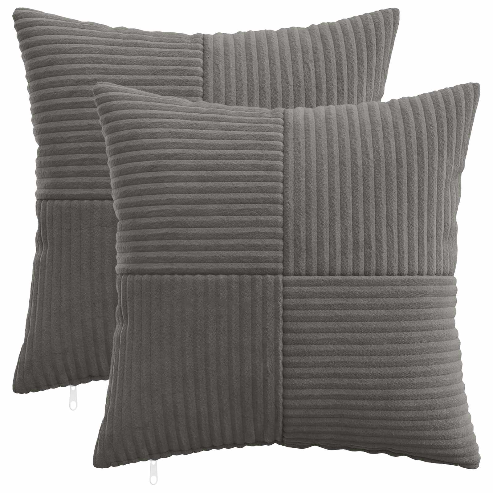 Presvlaka za jastuk 2 pcs ALMELO Tamnosiva 45 x 45 cm Kord