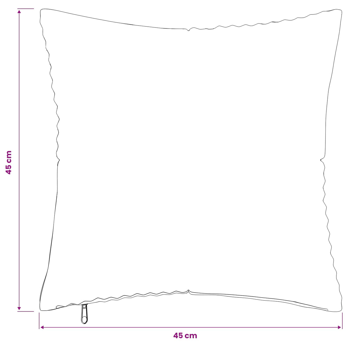 Presvlaka za jastuk 6 pcs ALMELO Plava 45 x 45 cm Kord