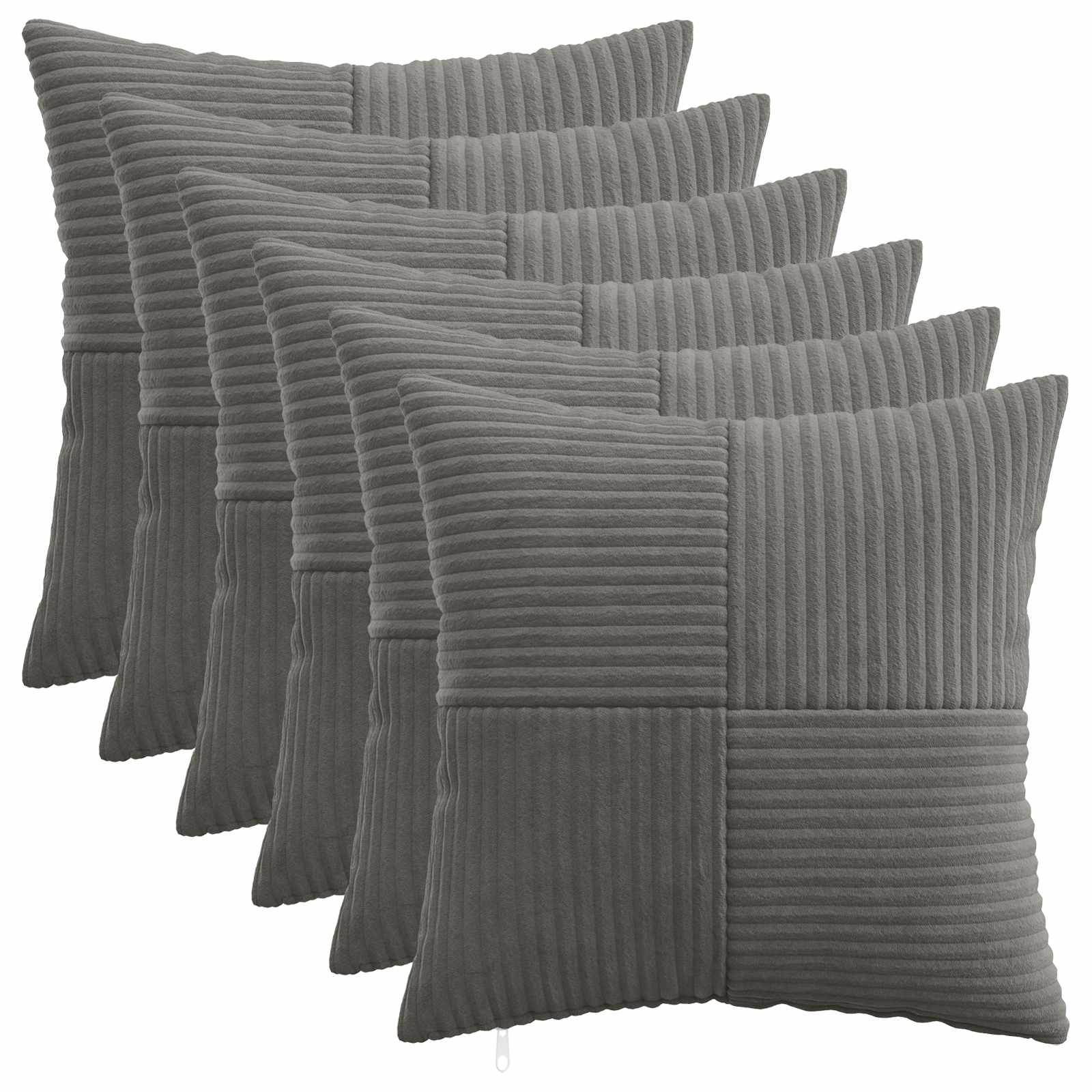 Presvlaka za jastuk 6 pcs ALMELO Tamnosiva 50 x 50 cm Kord
