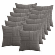 Presvlaka za jastuk 12 pcs ALMELO Tamnosiva 50 x 50 cm Kord
