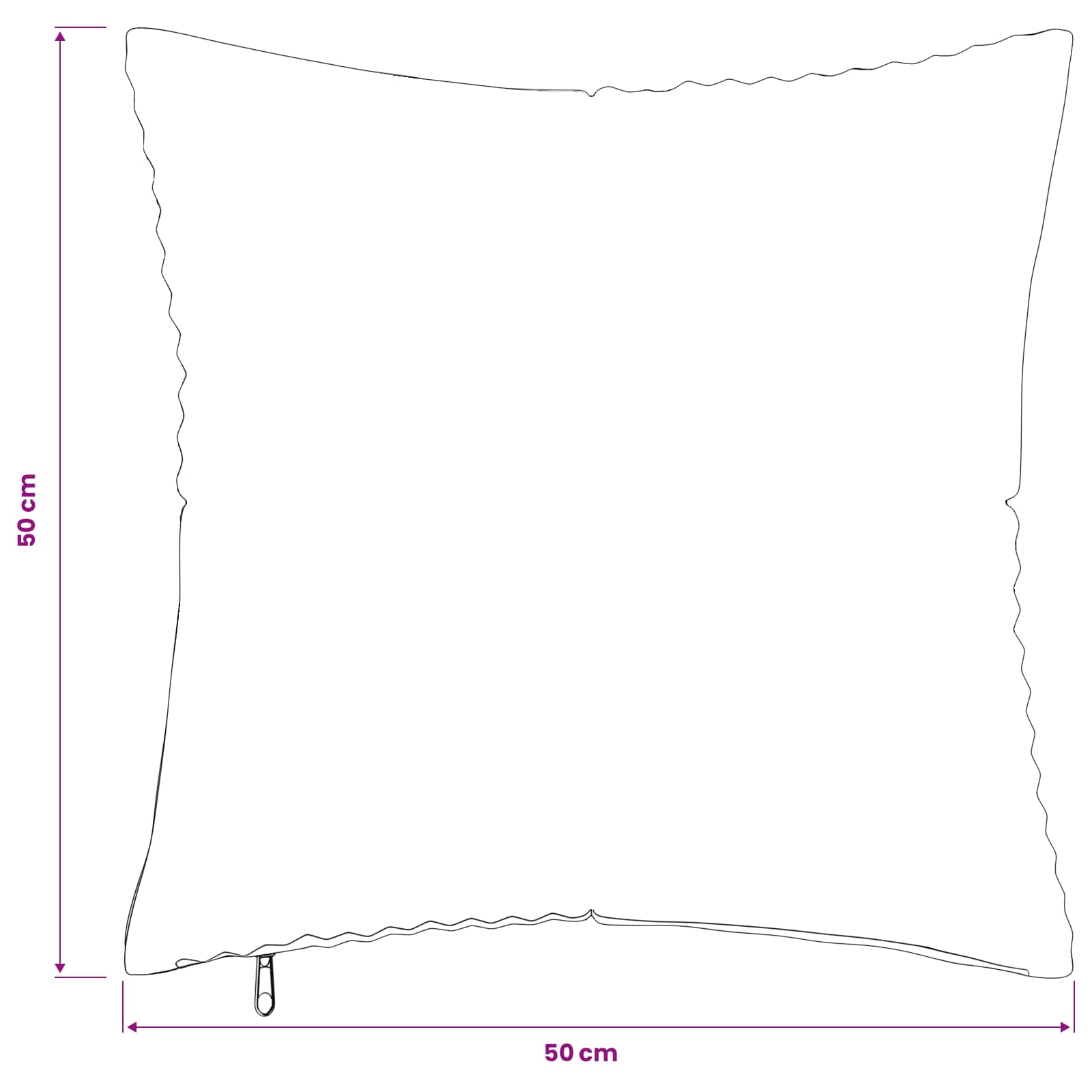 Presvlaka za jastuk 12 pcs ALMELO Tamnosiva 50 x 50 cm Kord