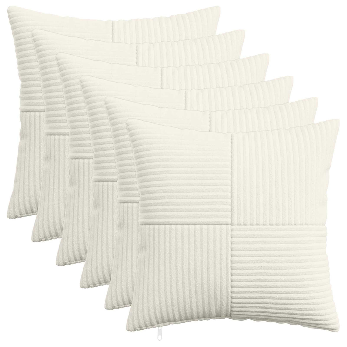Presvlaka za jastuk 6 pcs ALMELO Krem 50 x 50 cm Kord