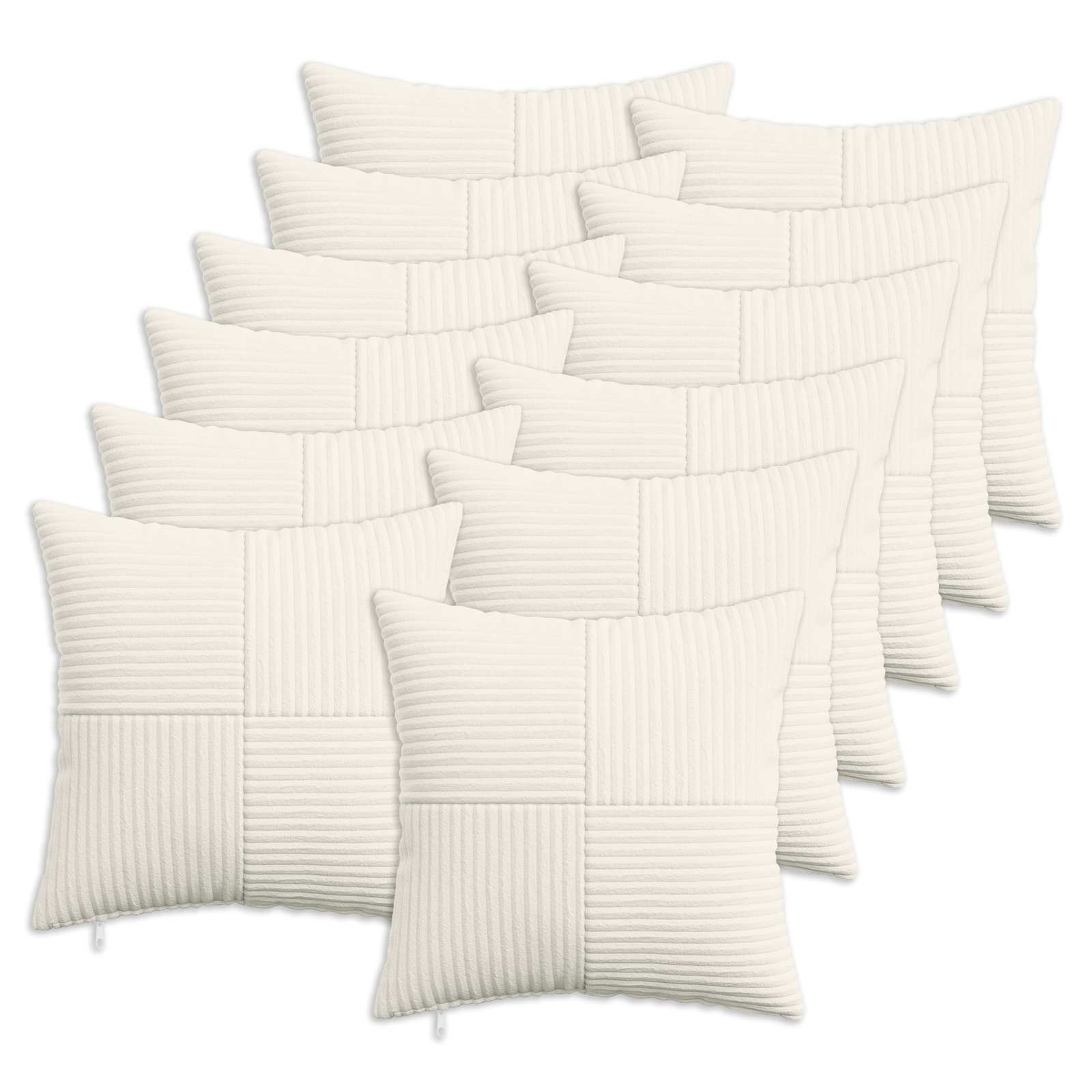 Presvlaka za jastuk 12 pcs ALMELO Krem 50 x 50 cm Kord