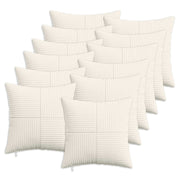 Presvlaka za jastuk 12 pcs ALMELO Krem 50 x 50 cm Kord