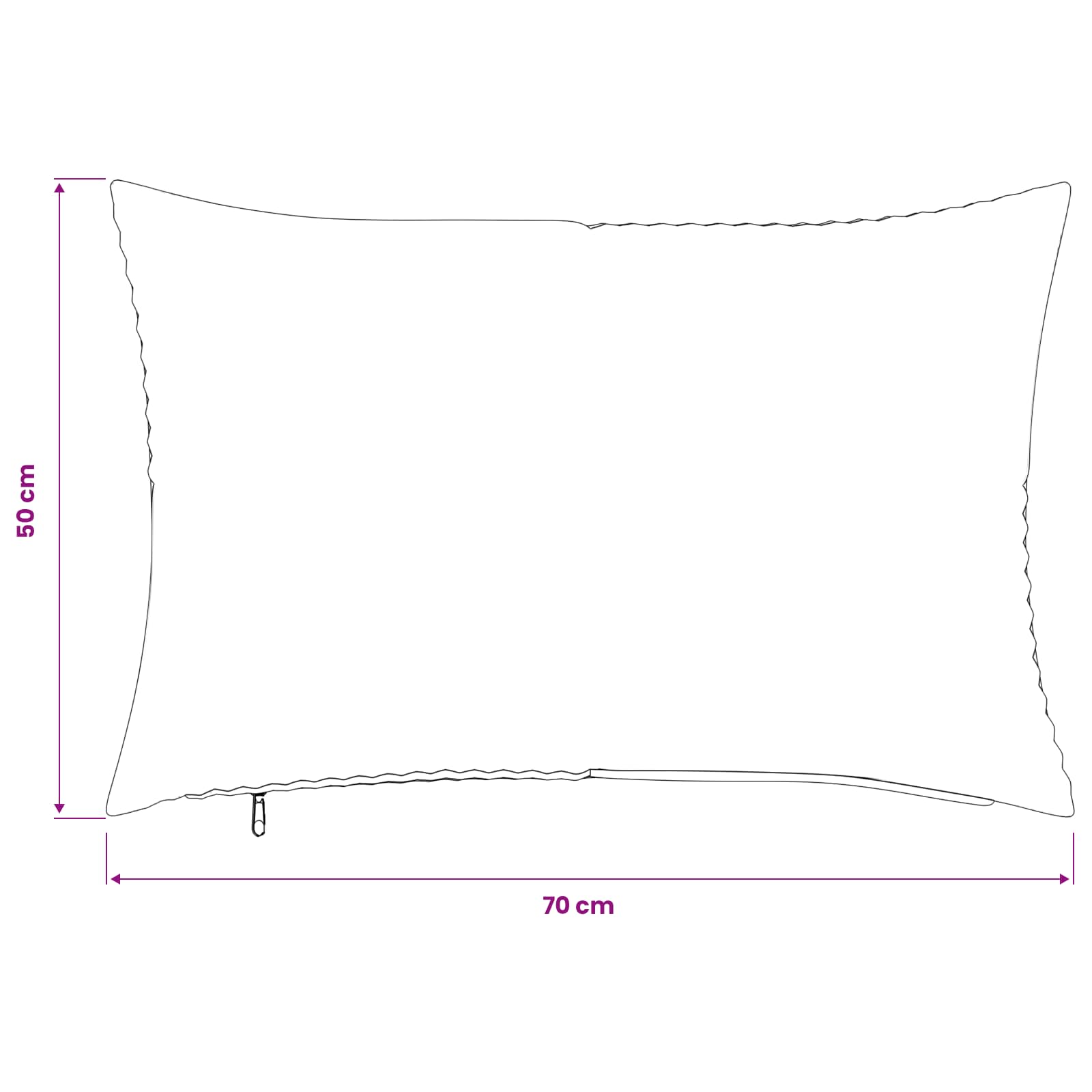 Presvlaka za jastuk 2 pcs ALMELO Tamnosiva 50 x 70 cm Kord