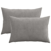 Presvlaka za jastuk 2 pcs ALMELO Svjetlosiva 50 x 80 cm Kord