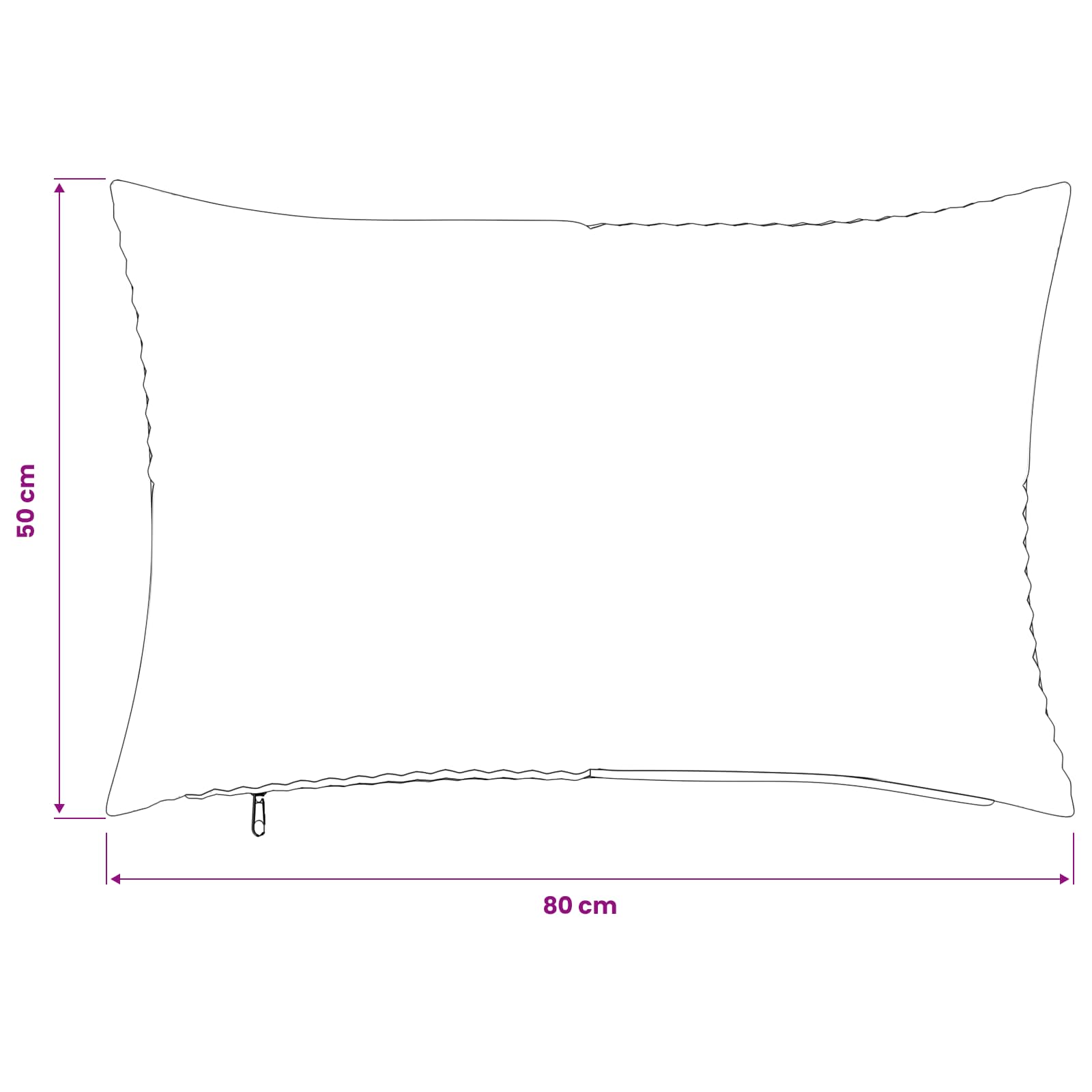 Presvlaka za jastuk 2 pcs ALMELO Svjetlosiva 50 x 80 cm Kord
