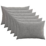 Presvlaka za jastuk 6 pcs ALMELO Svjetlosiva 50 x 80 cm Kord