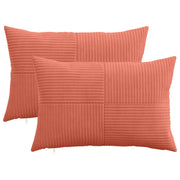 Presvlaka za jastuk 2 pcs ALMELO Crvena narančasta 50 x 80 cm