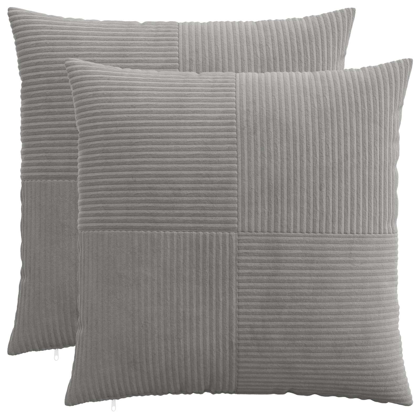 Presvlaka za jastuk 2 pcs ALMELO Svjetlosiva 55 x 55 cm Kord