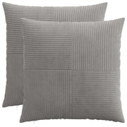 Presvlaka za jastuk 2 pcs ALMELO Svjetlosiva 55 x 55 cm Kord