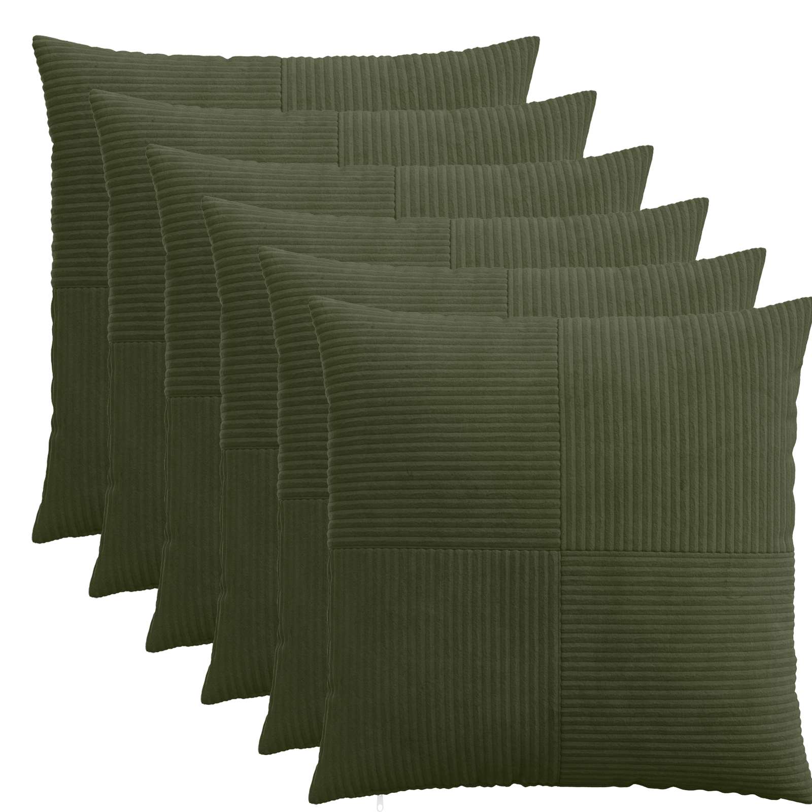Presvlaka za jastuk 6 pcs ALMELO Zelena 55 x 55 cm Kord