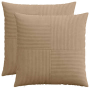Presvlaka za jastuk 2 pcs ALMELO Smeđa 60 x 60 cm Kord