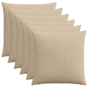 Presvlaka za jastuk 6 pcs ALMELO Sivosmeđa 60 x 60 cm Kord