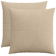 Presvlaka za jastuk 2 pcs ALMELO Sivosmeđa 65 x 65 cm Kord