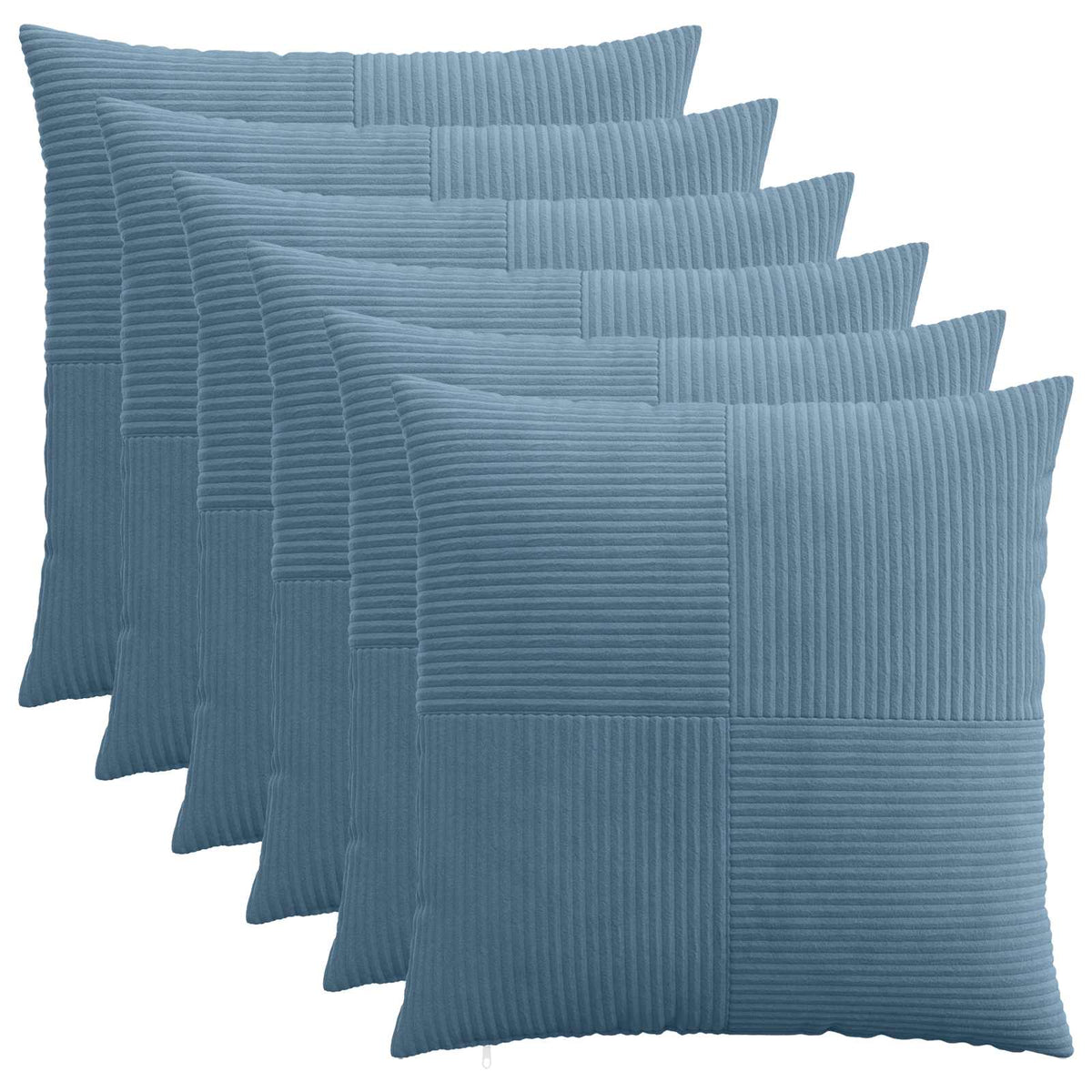 Presvlaka za jastuk 6 pcs ALMELO Plava 70 x 70 cm Kord