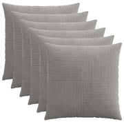 Presvlaka za jastuk 6 pcs ALMELO Svjetlosiva 80 x 80 cm Kord