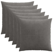 Presvlaka za jastuk 6 pcs ALMELO Tamnosiva 80 x 80 cm Kord