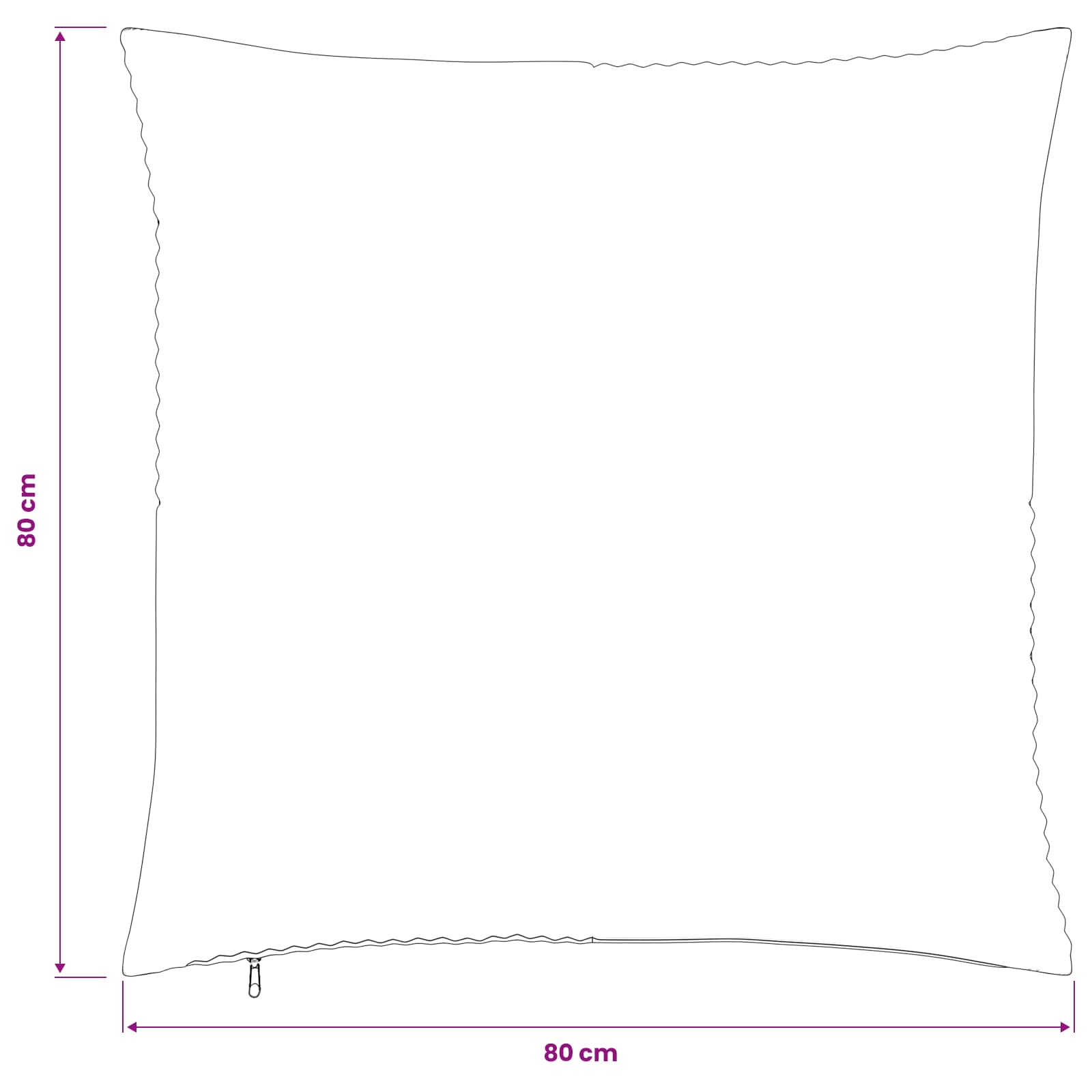 Presvlaka za jastuk 6 pcs ALMELO Tamnosiva 80 x 80 cm Kord