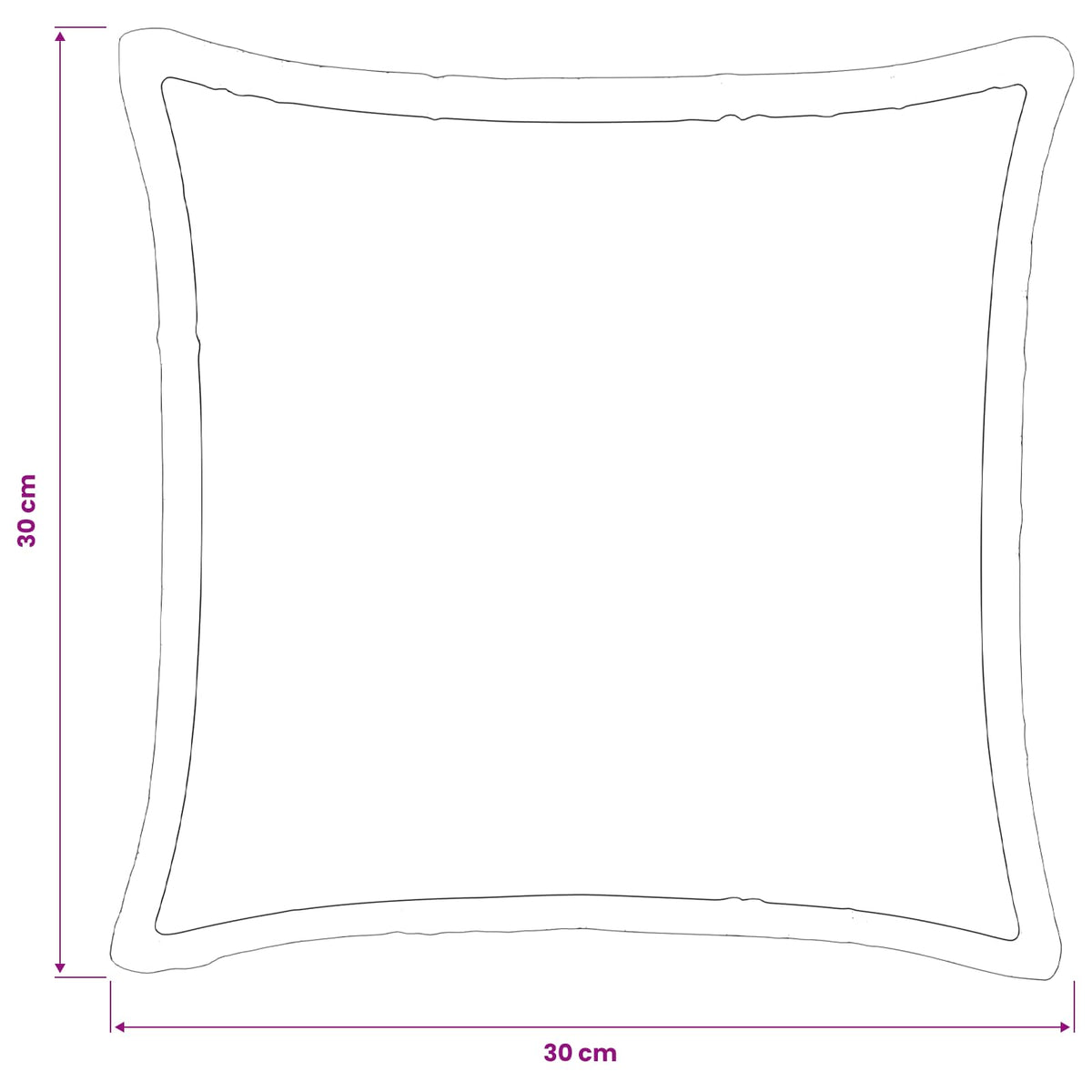 Presvlaka za jastuk 2 kom. HOUTEN Tamnosiva 30 x 30 cm Flanel