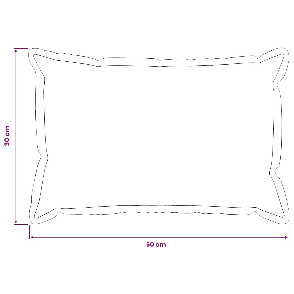 Presvlaka za jastuk 6 pcs HOUTEN Tamnosiva 30 x 50 cm