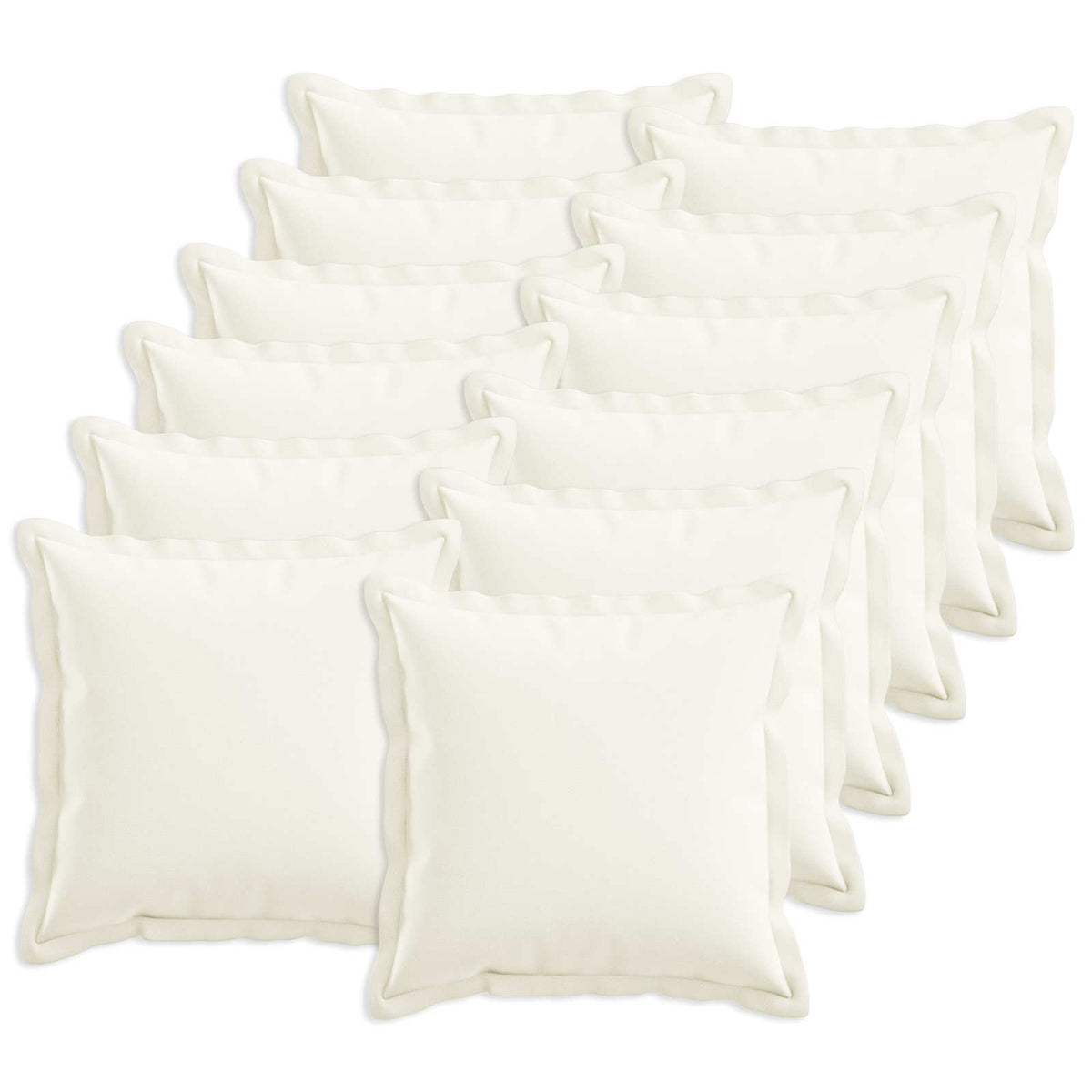 Presvlaka za jastuk 12 pcs HOUTEN Bijela 40 x 40 cm Umjetni lan