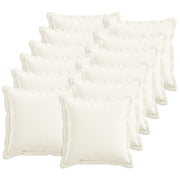 Presvlaka za jastuk 12 pcs HOUTEN Bijela 40 x 40 cm Umjetni lan