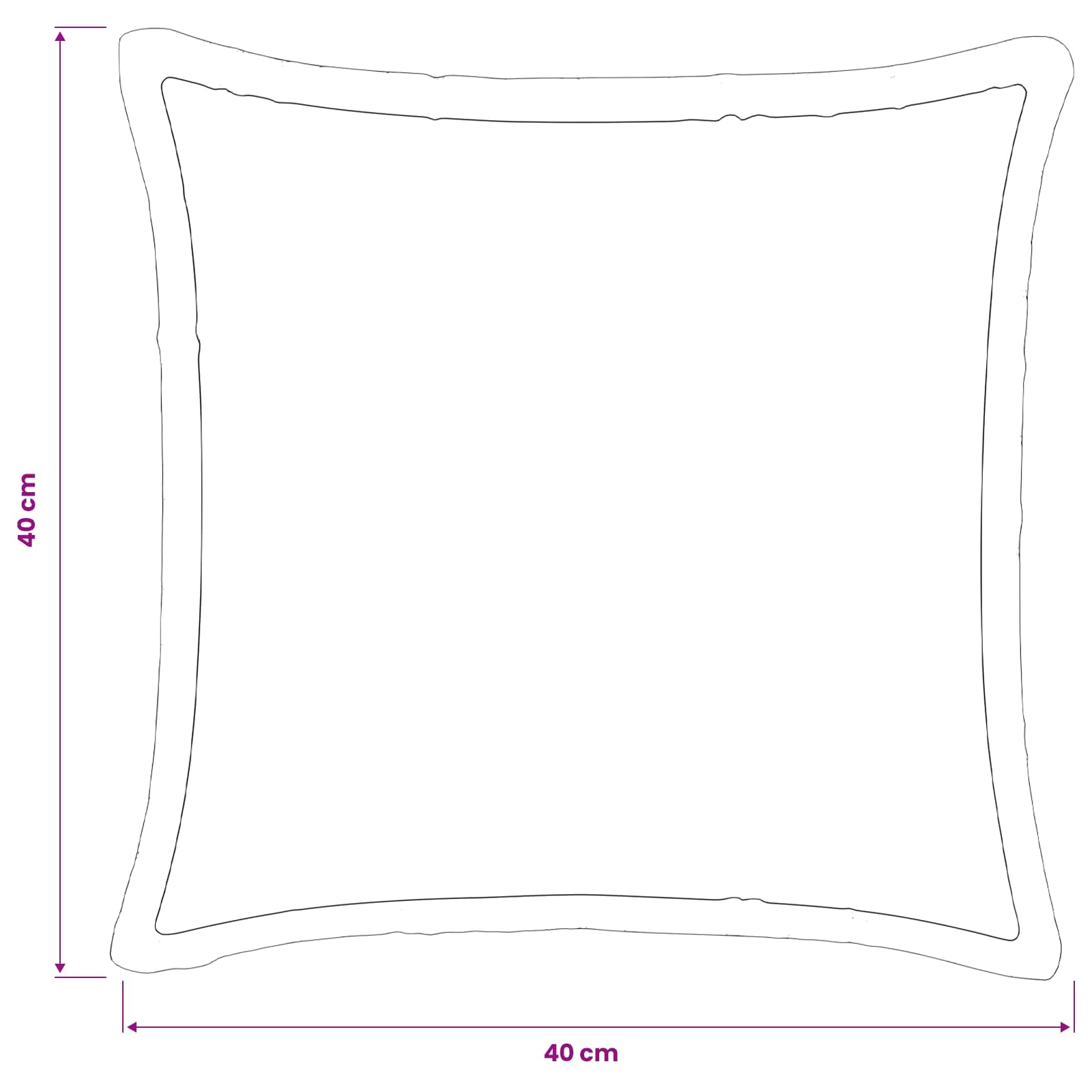 Presvlaka za jastuk 2 pcs HOUTEN Crna 40 x 40 cm Flanel