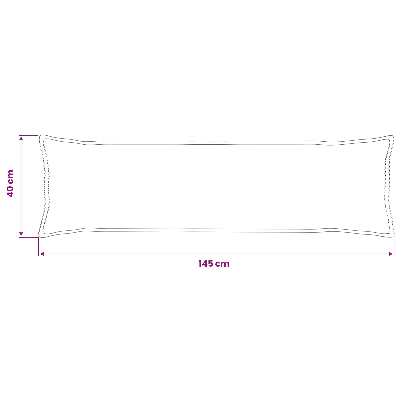 Presvlaka za jastuk 2 kom. HOUTEN Plava 40 x 145 cm Kord