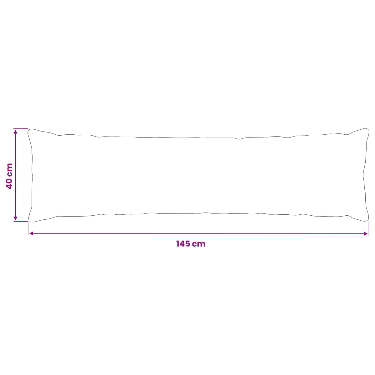 Presvlaka za jastuk 2 kom. HOUTEN Tamnosiva 40 x 145 cm