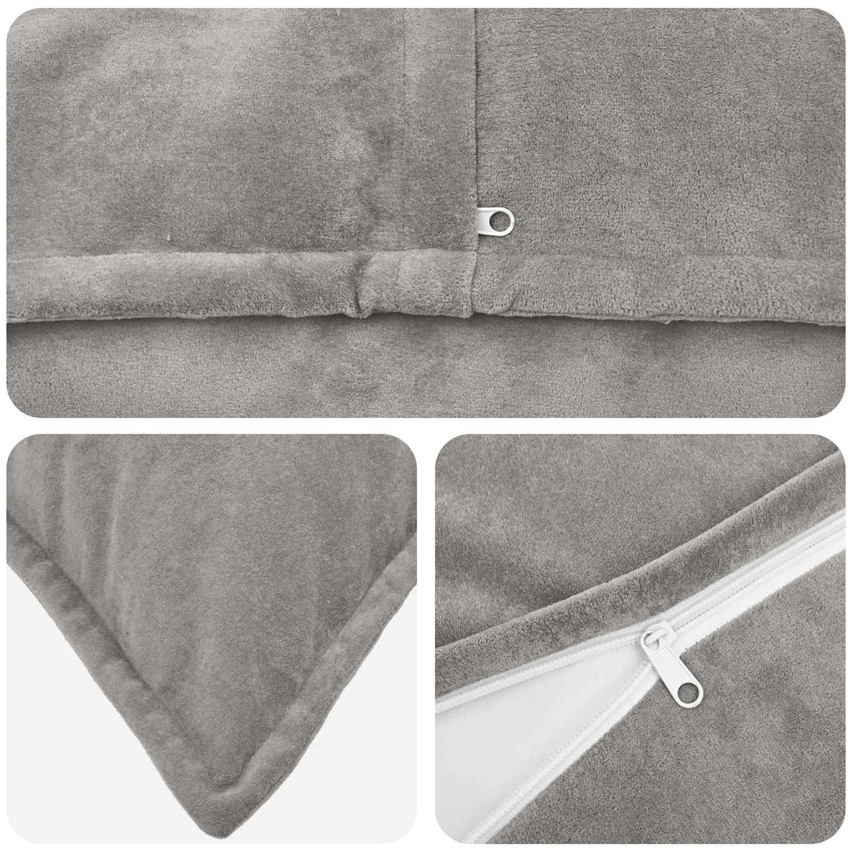 Presvlaka za jastuk 2 pcs HOUTEN Svjetlosiva 40 x 145 cm
