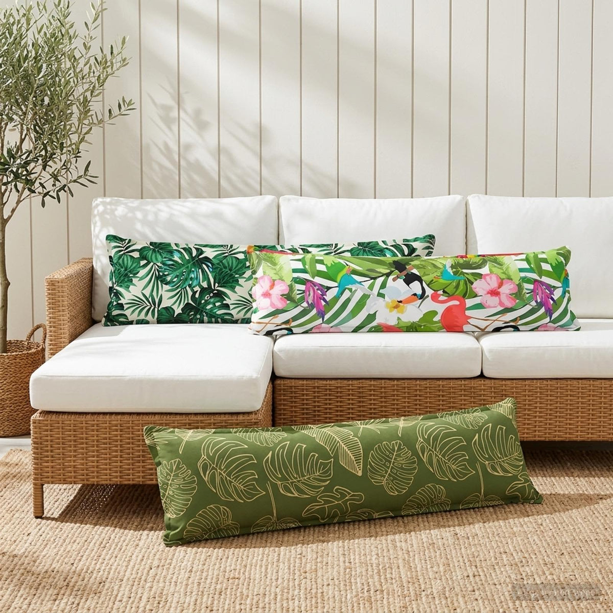 Jastuk List HOUTEN Uzorak lista 40 x 145 cm Poliester