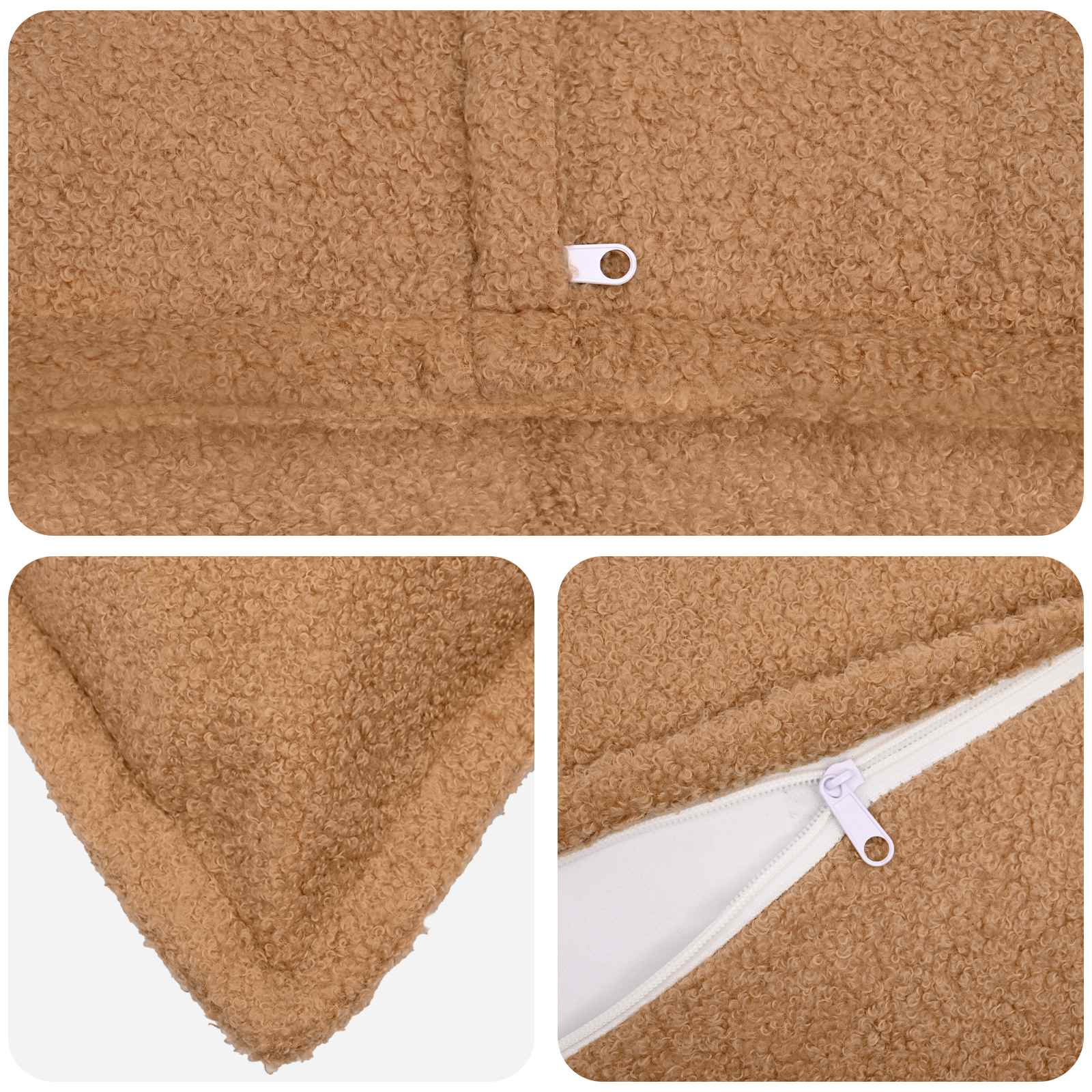Presvlaka za jastuk 2 pcs HOUTEN Bež 40 x 60 cm Bouclé