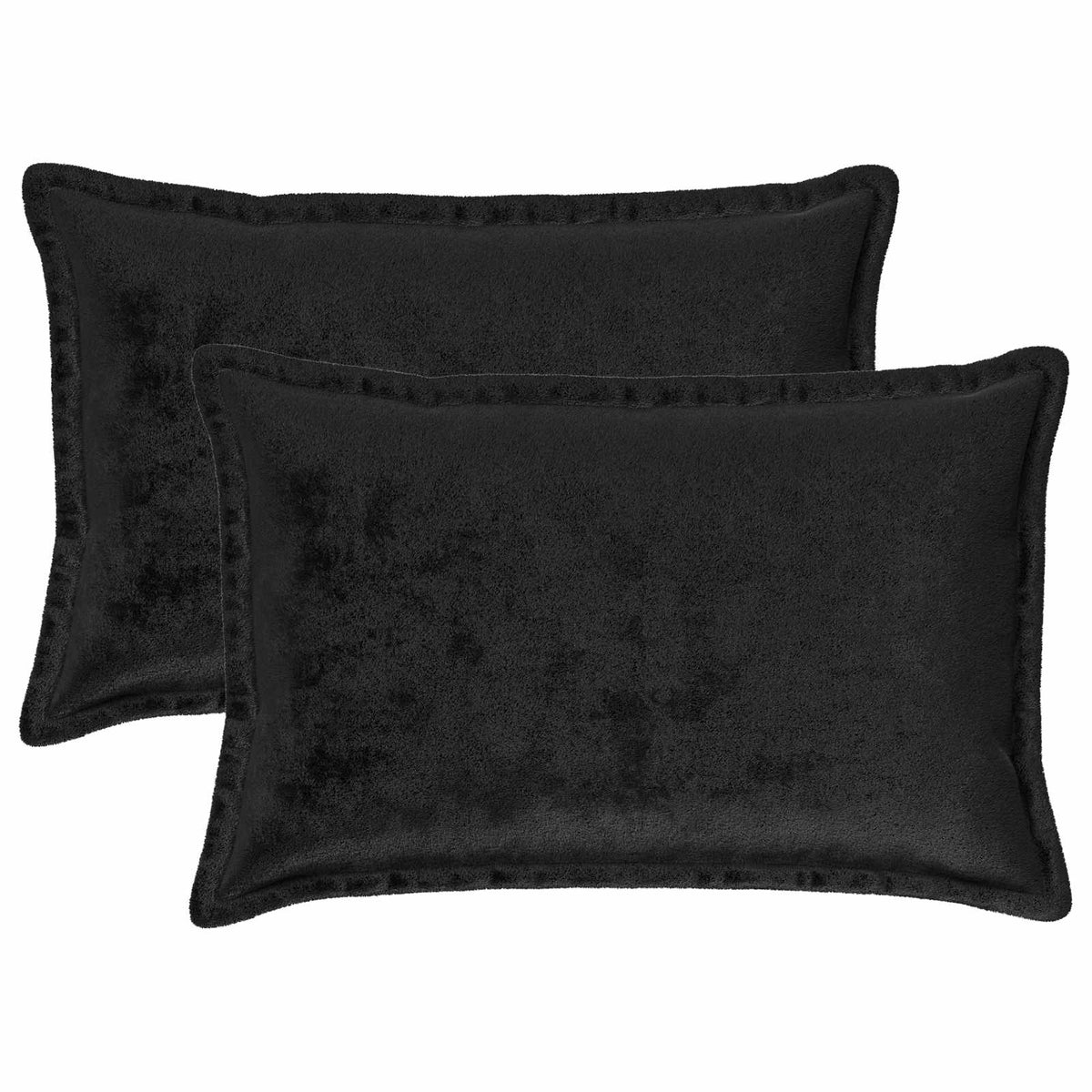 Presvlaka za jastuk 2 pcs HOUTEN Crna 40 x 60 cm Flanel
