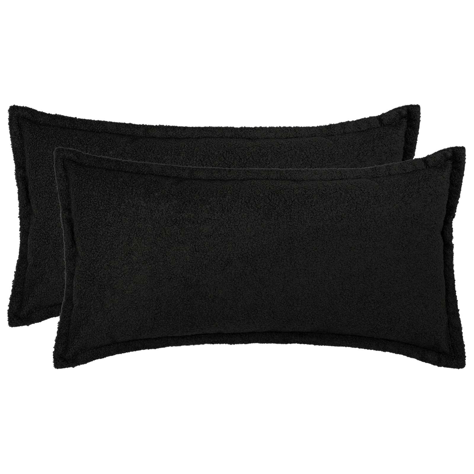 Presvlaka za jastuk 2 pcs HOUTEN Crna 40 x 70 cm Bouclé