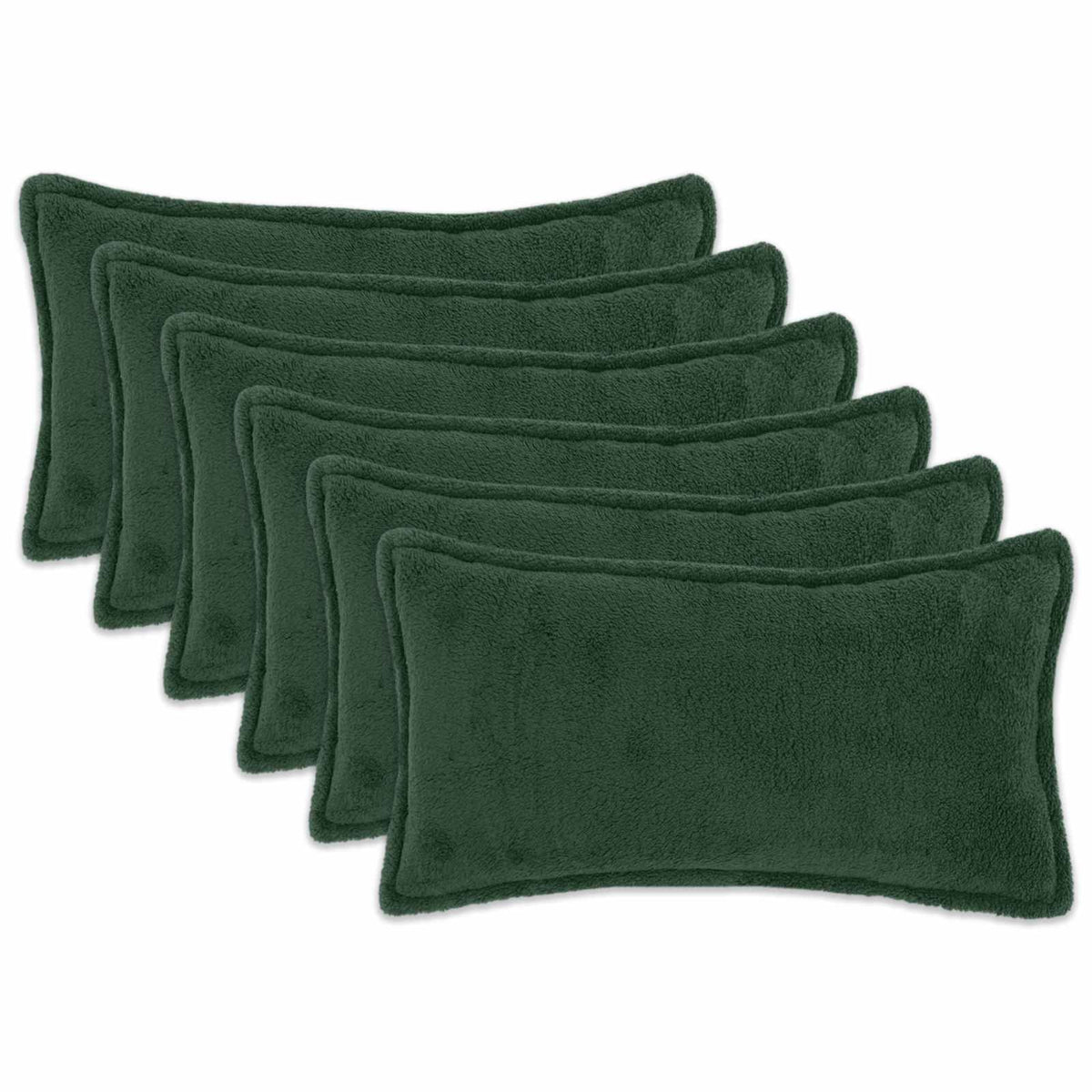 Presvlaka za jastuk 6 pcs HOUTEN Tamnozelena 40 x 70 cm Bouclé