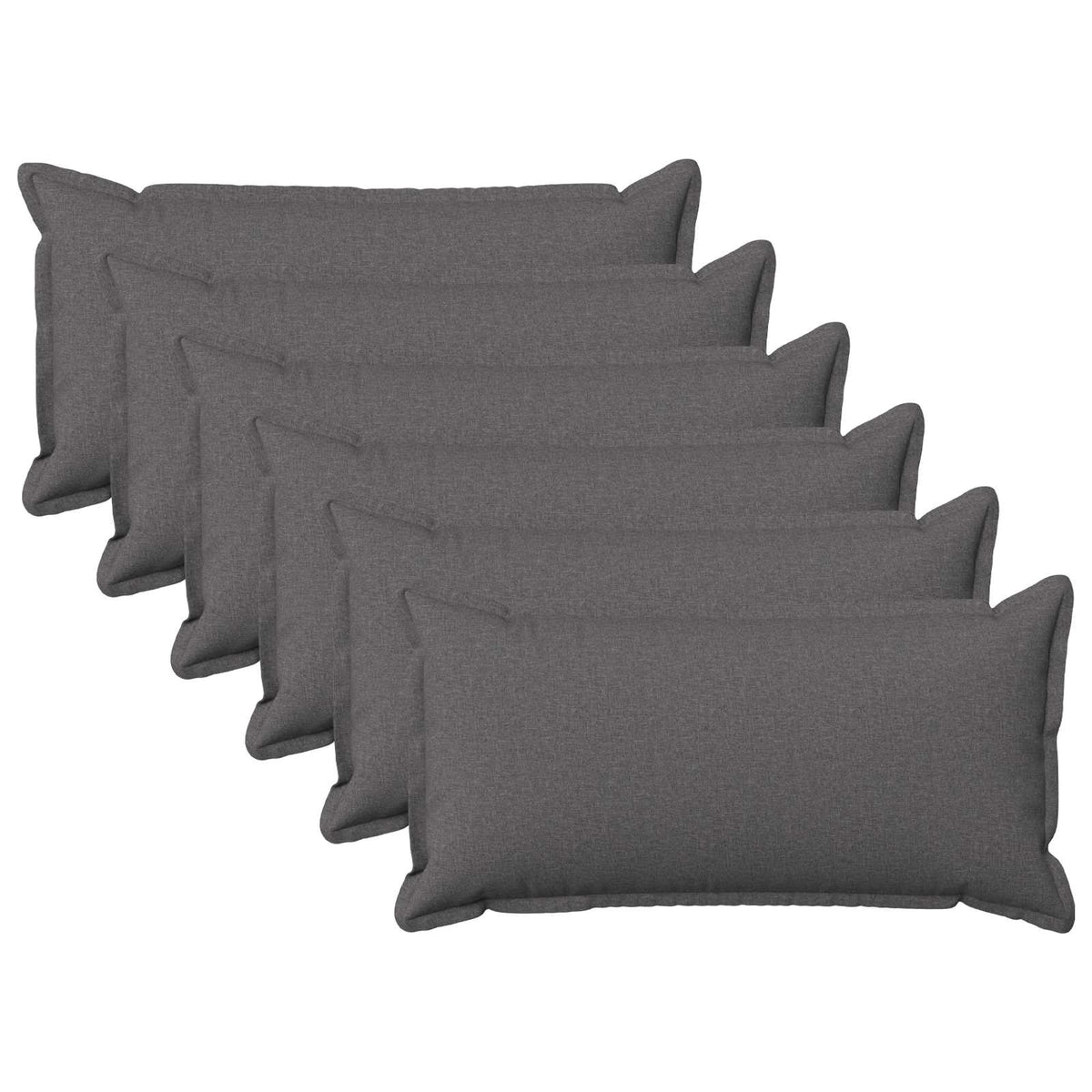 Presvlaka za jastuk 6 pcs HOUTEN Svjetlosiva 40 x 80 cm